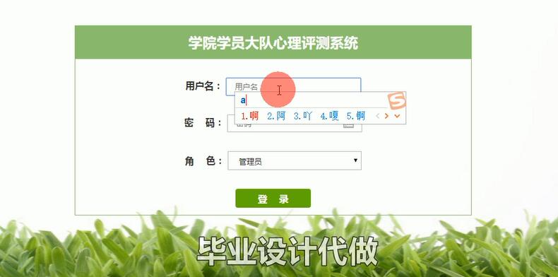 系统登录界面